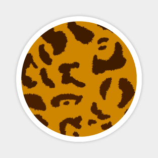 Brown and Orange Jaguar Print Magnet